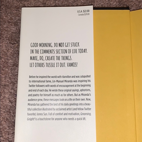 Brand new Lin-Manuel Miranda Gmorning, Gnight book - Picture 3 of 3